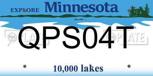 QPS04T Minnesota License Plate