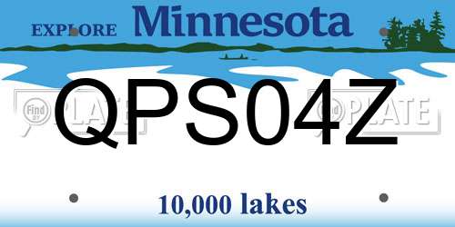 QPS04Z Minnesota License Plate