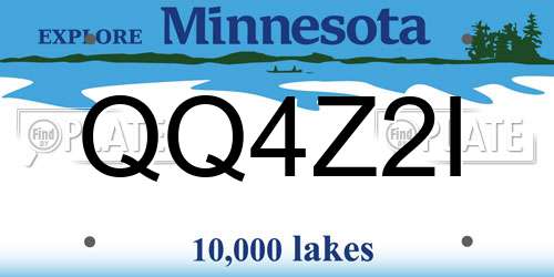 QQ4Z2I Minnesota License Plate