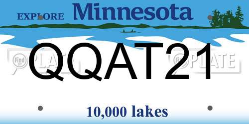 QQAT21 Minnesota License Plate