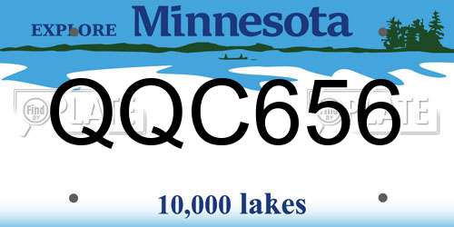 QQC656 Minnesota License Plate