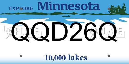 QQD26Q Minnesota License Plate