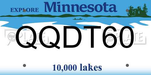 QQDT60 Minnesota License Plate
