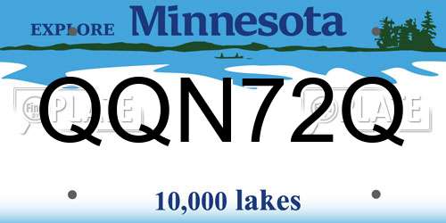 QQN72Q Minnesota License Plate