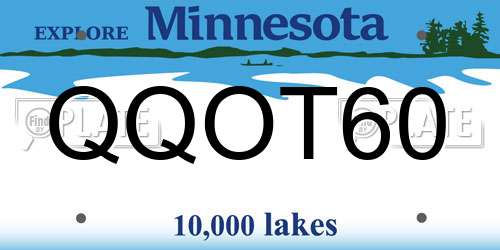 QQOT60 Minnesota License Plate