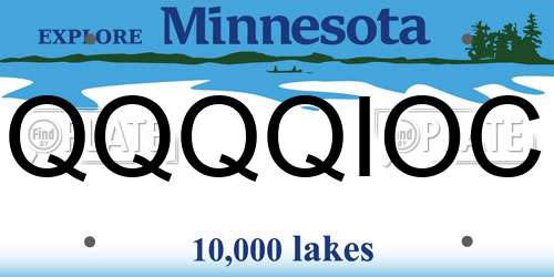 QQQQIOC Minnesota License Plate