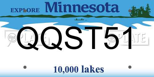 QQST51 Minnesota License Plate