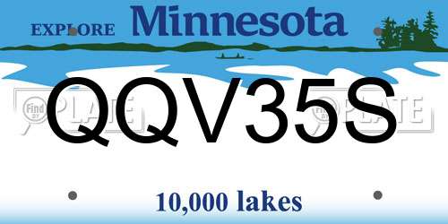 QQV35S Minnesota License Plate
