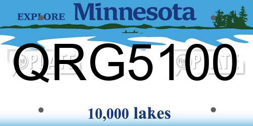 QRG5100 Minnesota License Plate