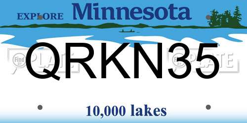 QRKN35 Minnesota License Plate