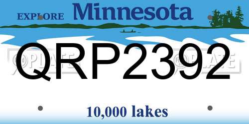 QRP2392 Minnesota License Plate