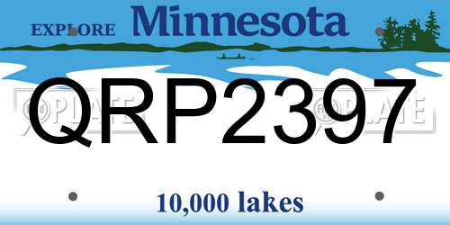 QRP2397 Minnesota License Plate