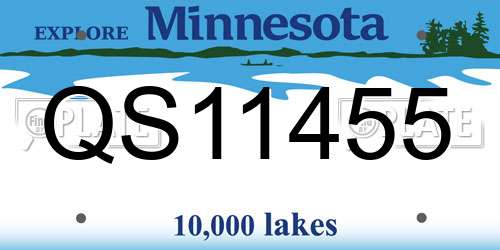 QS11455 Minnesota License Plate