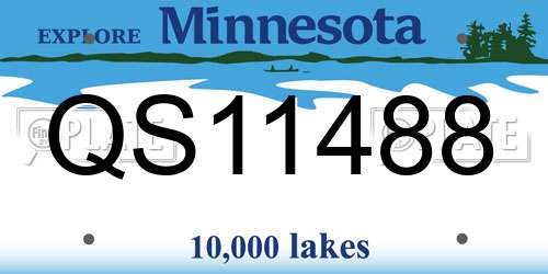 QS11488 Minnesota License Plate