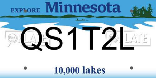 QS1T2L Minnesota License Plate
