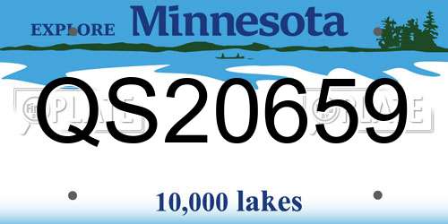 QS20659 Minnesota License Plate