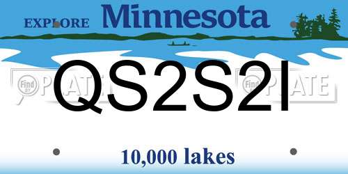 QS2S2I Minnesota License Plate
