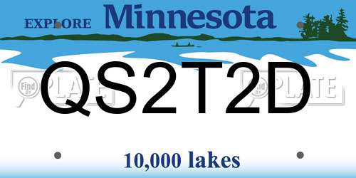 QS2T2D Minnesota License Plate