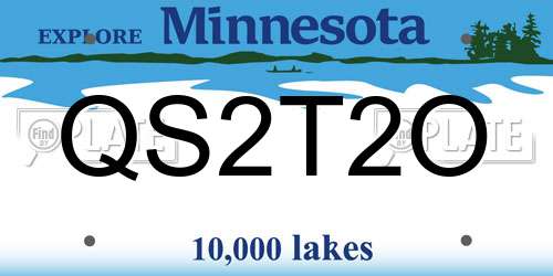 QS2T2O Minnesota License Plate