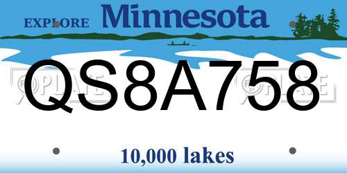 QS8A758 Minnesota License Plate