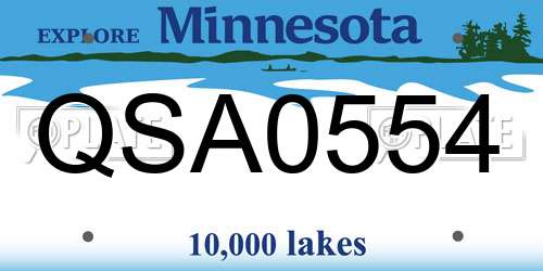 QSA0554 Minnesota License Plate