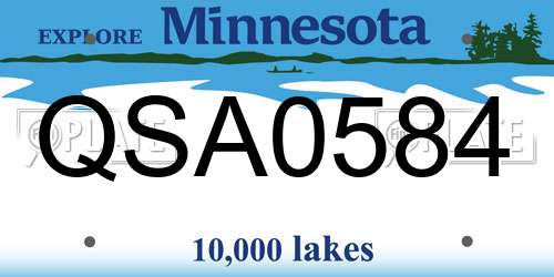 QSA0584 Minnesota License Plate