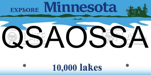 QSAOSSA Minnesota License Plate