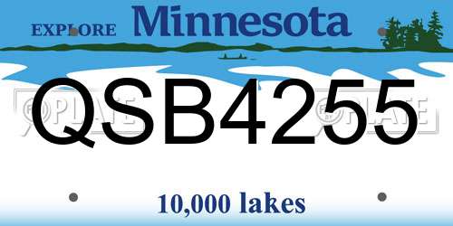 QSB4255 Minnesota License Plate