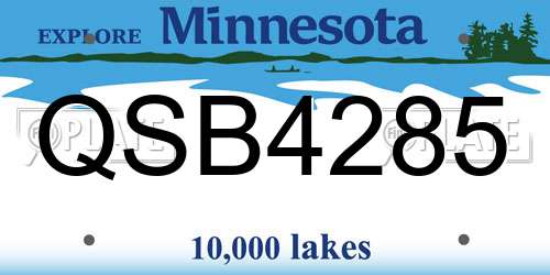 QSB4285 Minnesota License Plate