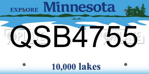 QSB4755 Minnesota License Plate