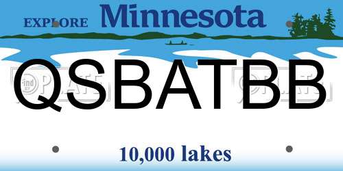 QSBATBB Minnesota License Plate