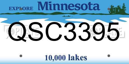 QSC3395 Minnesota License Plate