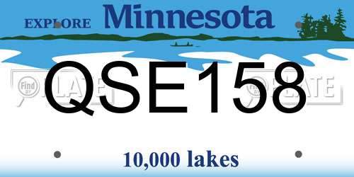 QSE158 Minnesota License Plate