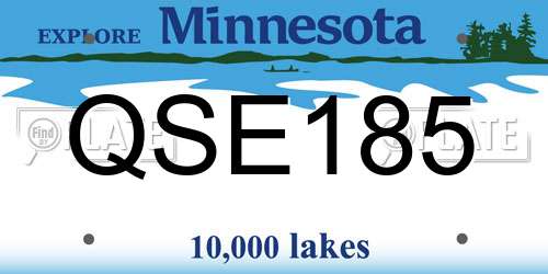 QSE185 Minnesota License Plate