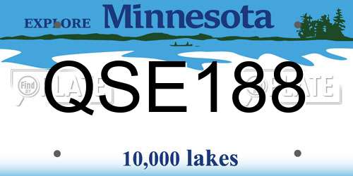 QSE188 Minnesota License Plate