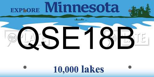 QSE18B Minnesota License Plate