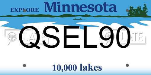 QSEL90 Minnesota License Plate