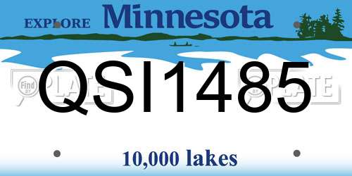 QSI1485 Minnesota License Plate