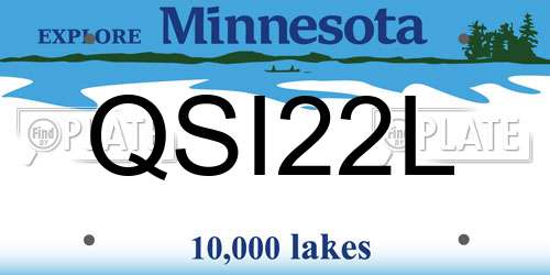 QSI22L Minnesota License Plate