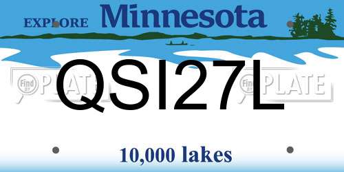 QSI27L Minnesota License Plate