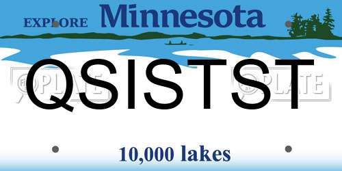 QSISTST Minnesota License Plate