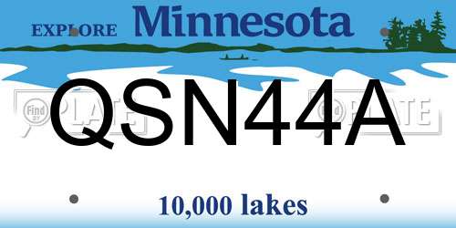 QSN44A Minnesota License Plate