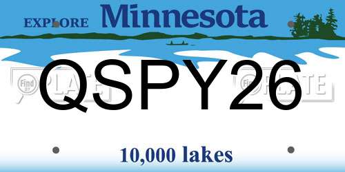 QSPY26 Minnesota License Plate