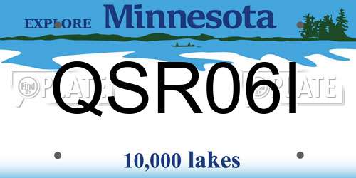 QSR06I Minnesota License Plate