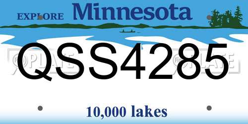 QSS4285 Minnesota License Plate