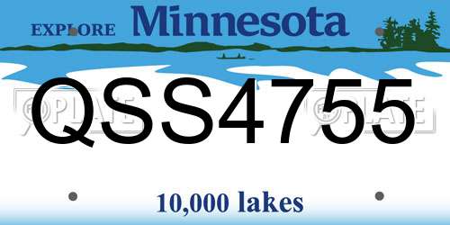 QSS4755 Minnesota License Plate