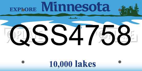 QSS4758 Minnesota License Plate