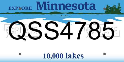 QSS4785 Minnesota License Plate