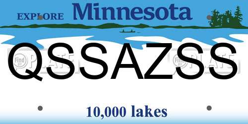 QSSAZSS Minnesota License Plate