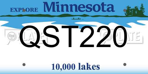 QST220 Minnesota License Plate